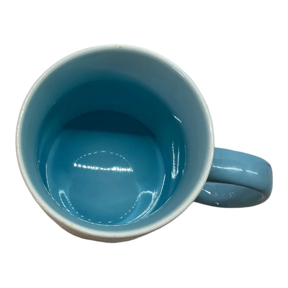 Starbucks 2007 - 16 oz Blue & White Large Graphic Coffee Mug Tea‎ Cup